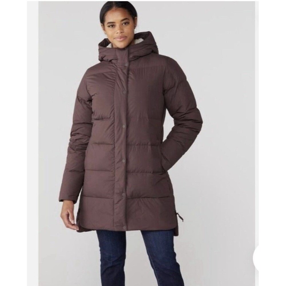 REI Co-op Norseland Insulated Parka Down Long Jacket In Briarsmoke Brown Size XS